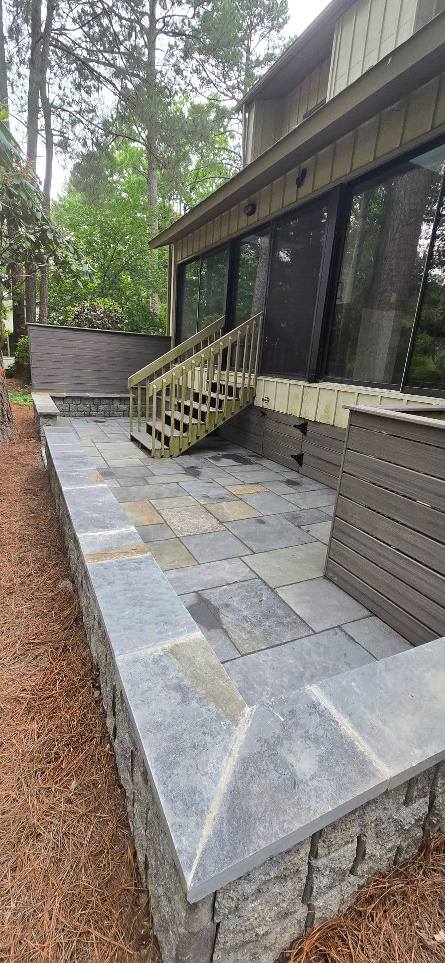Gallery photos for Stunning Bluestone Patio with Fire Pit Design: Image #1
