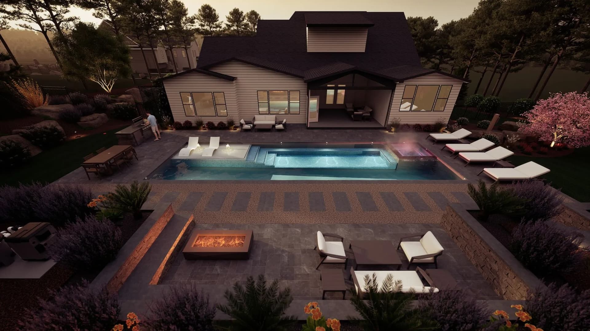 Poolside Fire Pit Design That Extends Your Outdoor Season image