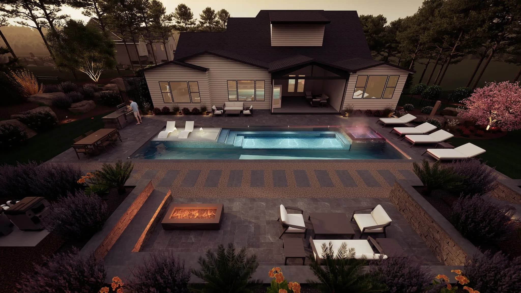 Project Poolside Fire Pit Design That Extends Your Outdoor Season image